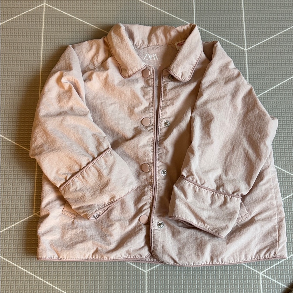 Zara Light Pink Collared Jacket 2T